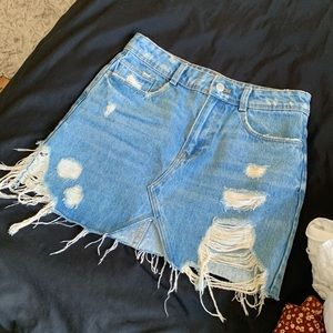 DONATING 6/25! ZARA Distressed Mini Skirt XS